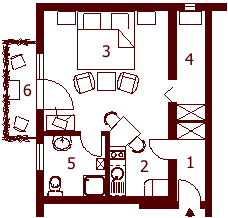 Grundriss Appartement 1